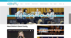 Desktop Screenshot of childrensconcertsociety.org