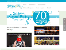 Tablet Screenshot of childrensconcertsociety.org